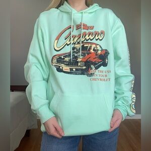 Chevrolet Camaro Mint Green Hoodie